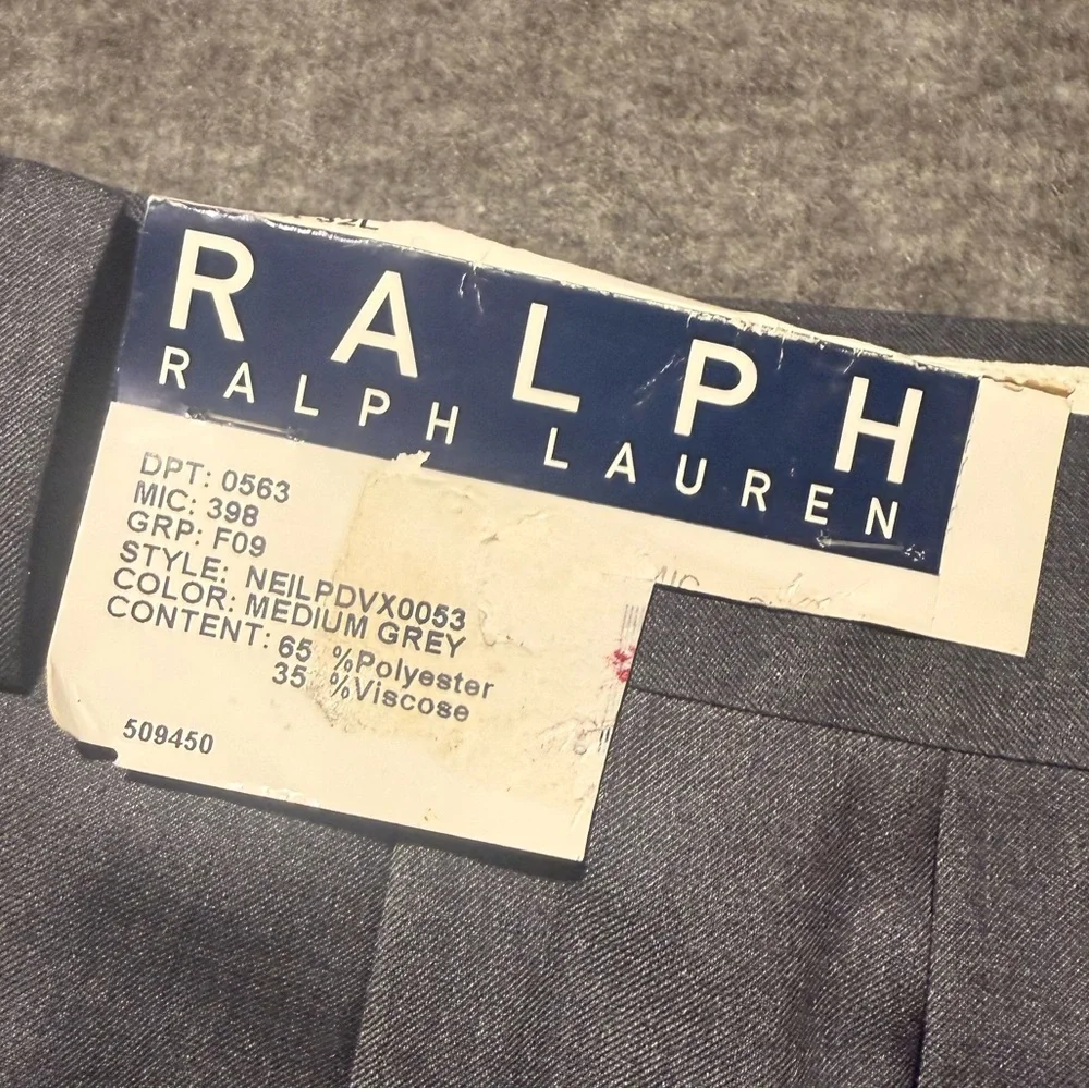 Ralph Lauren Dress Pants Mens 38x32 gray lightweight comfort relaxed straight